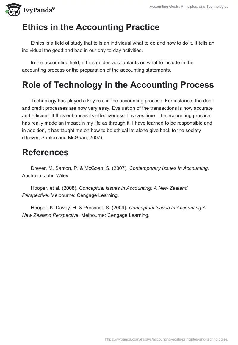 Accounting Goals, Principles, and Technologies. Page 3