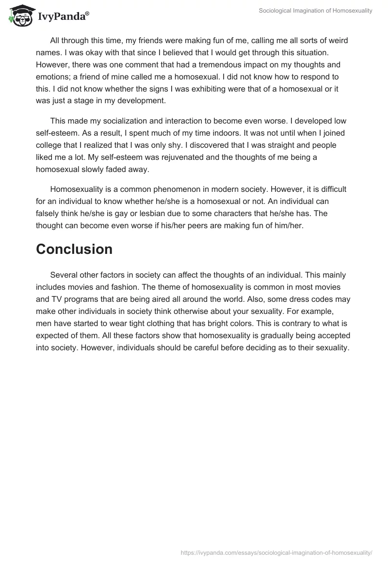 Sociological Imagination of Homosexuality. Page 2