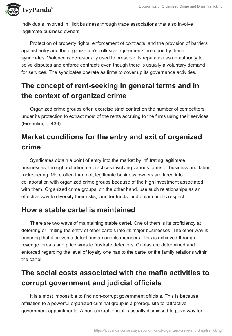 Economics of Organized Crime and Drug Trafficking. Page 3