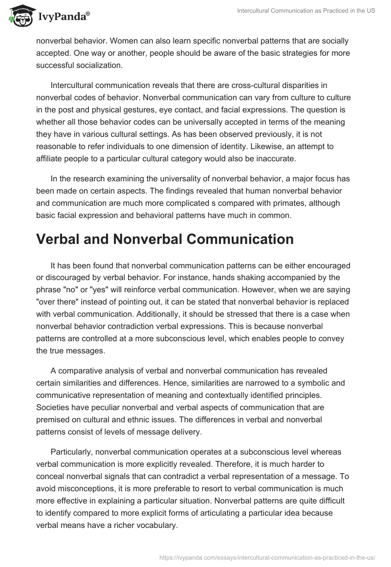 Intercultural Communication as Practiced in the US. Page 2