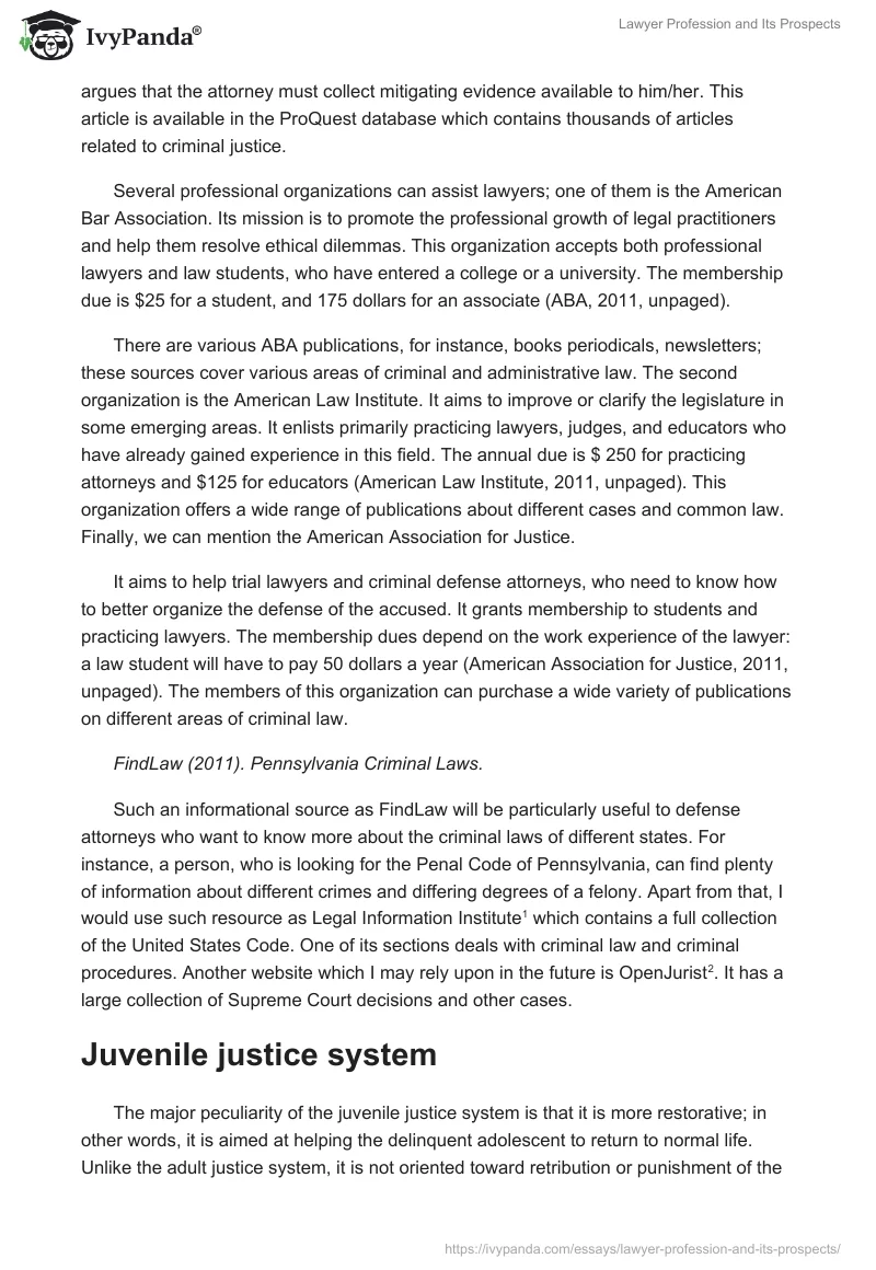 Lawyer Profession and Its Prospects. Page 2