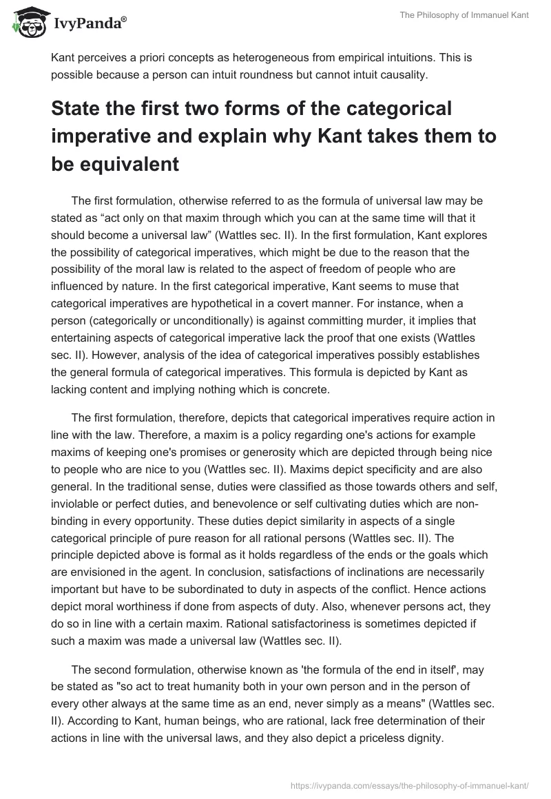 The Philosophy of Immanuel Kant. Page 2