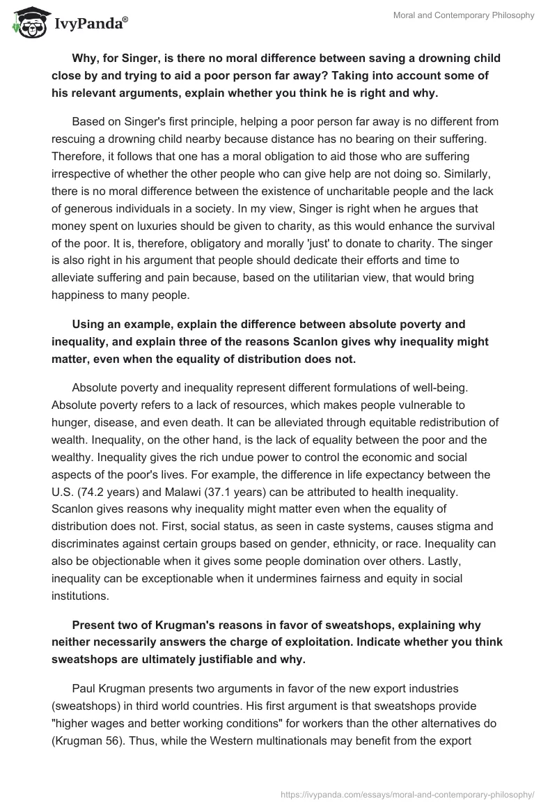 Moral and Contemporary Philosophy. Page 2