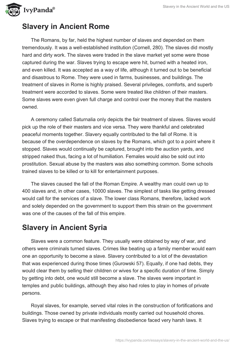 Slavery in the Ancient World and the US. Page 3