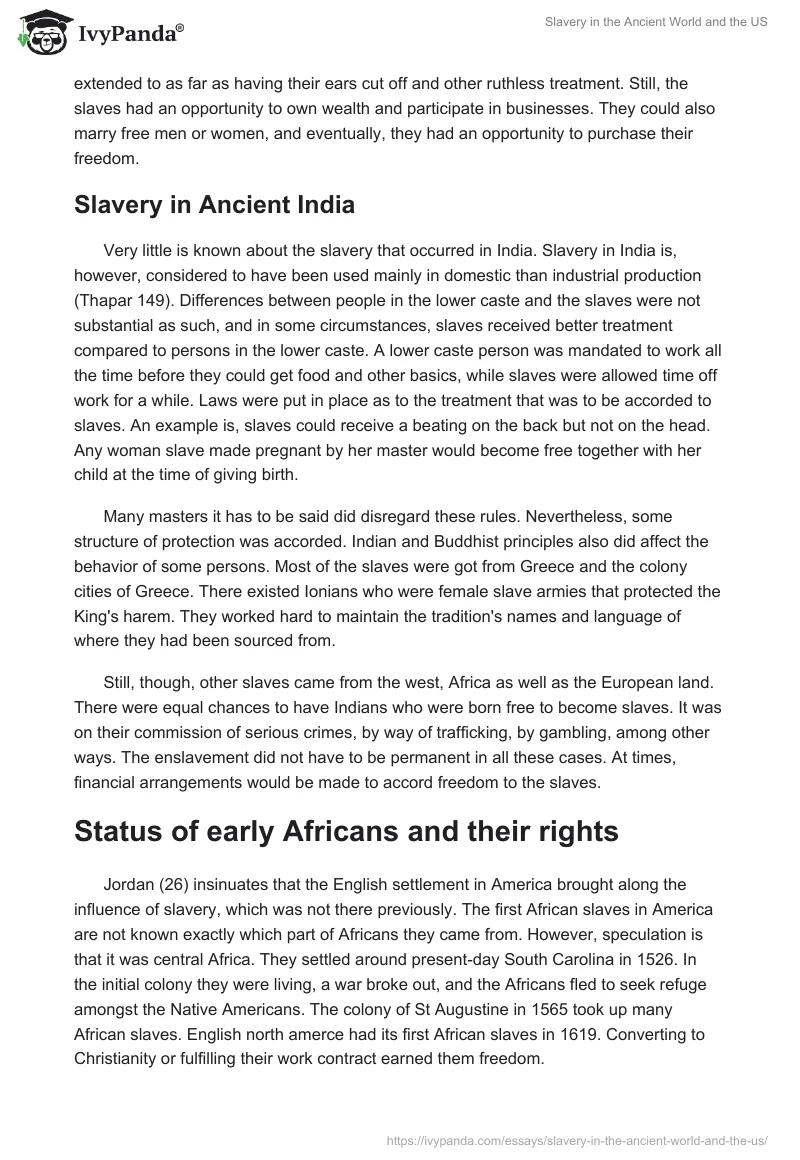 Slavery in the Ancient World and the US. Page 4