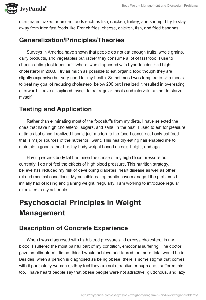 Body Weight Management and Overweight Problems. Page 3