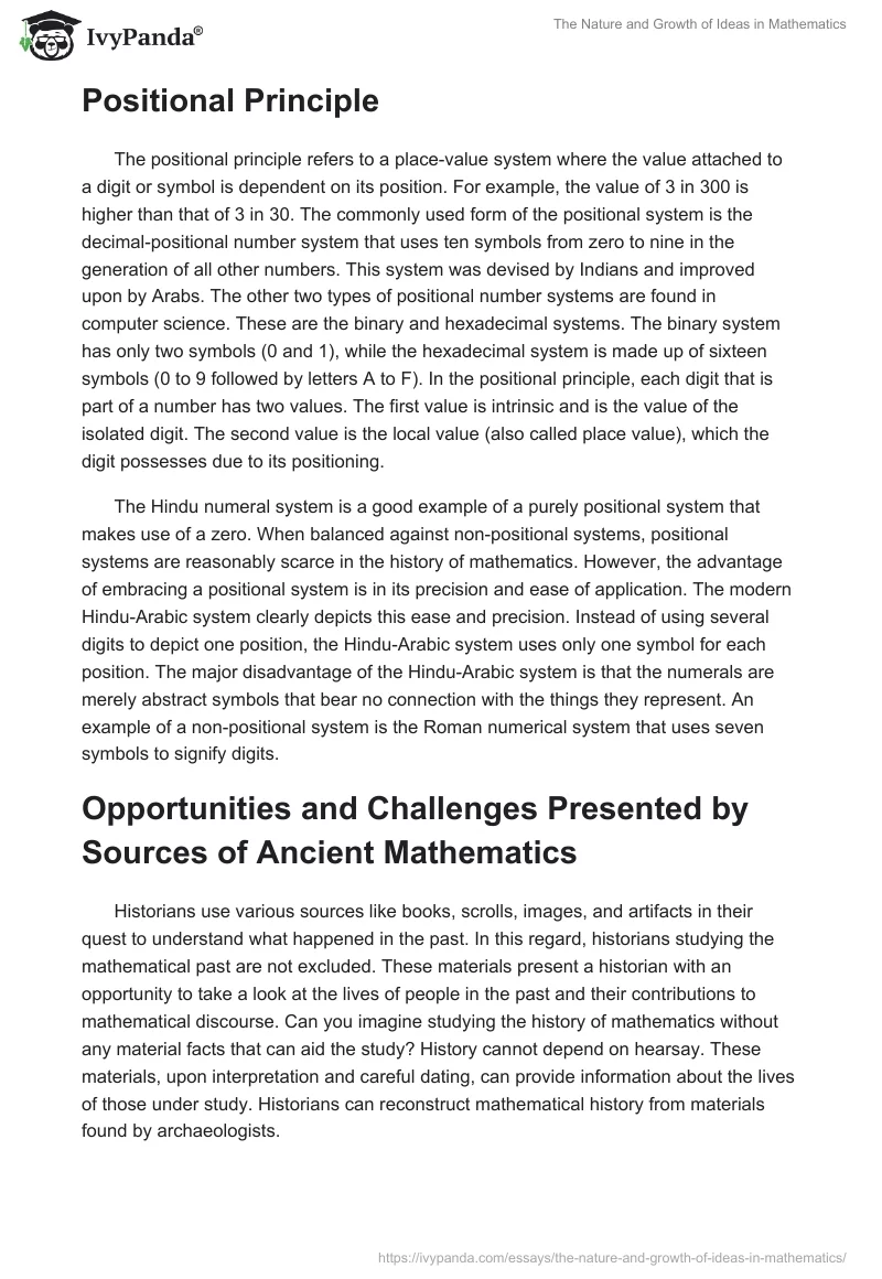 The Nature and Growth of Ideas in Mathematics. Page 2