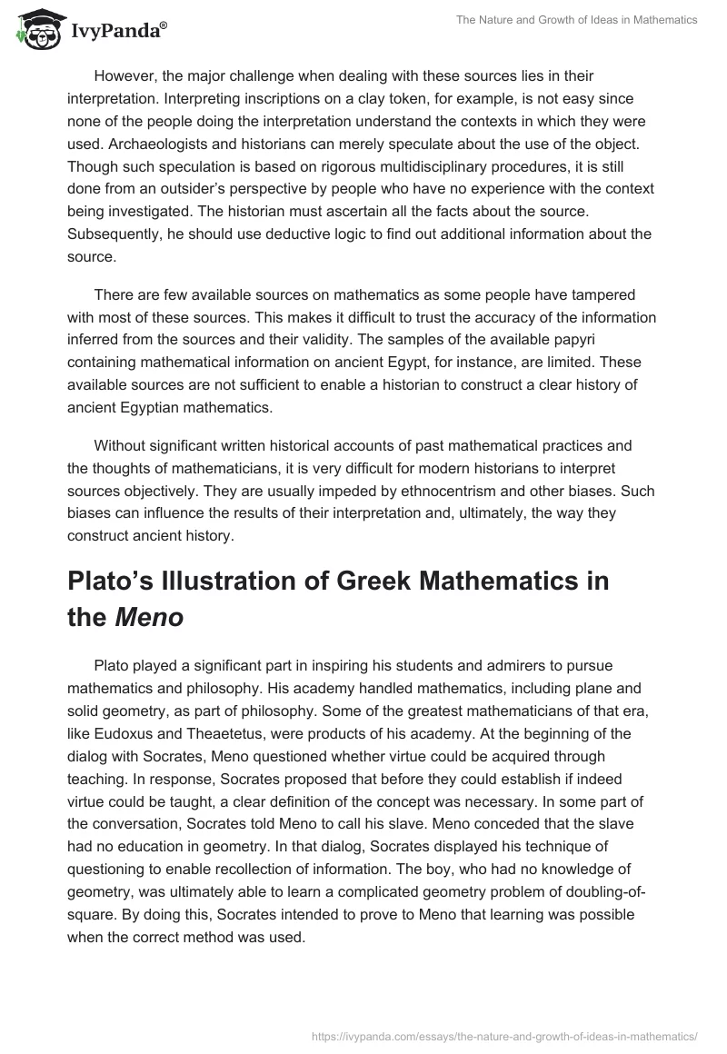 The Nature and Growth of Ideas in Mathematics. Page 3