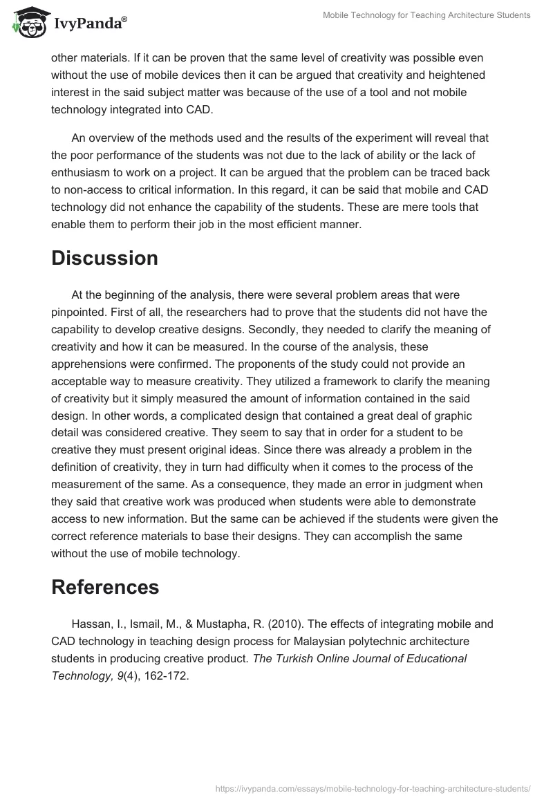 Mobile Technology for Teaching Architecture Students. Page 4
