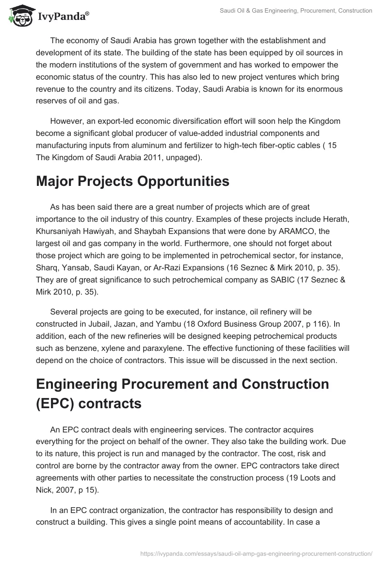 Saudi Oil & Gas Engineering, Procurement, Construction. Page 4