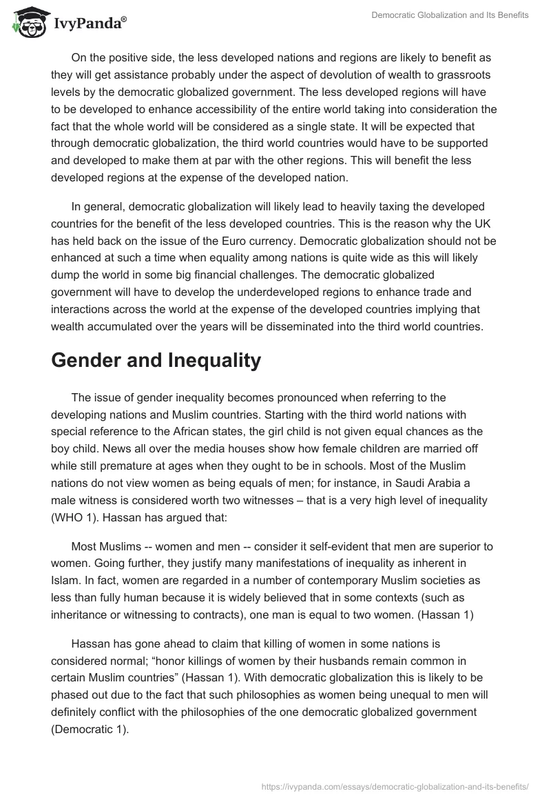 Democratic Globalization and Its Benefits. Page 5
