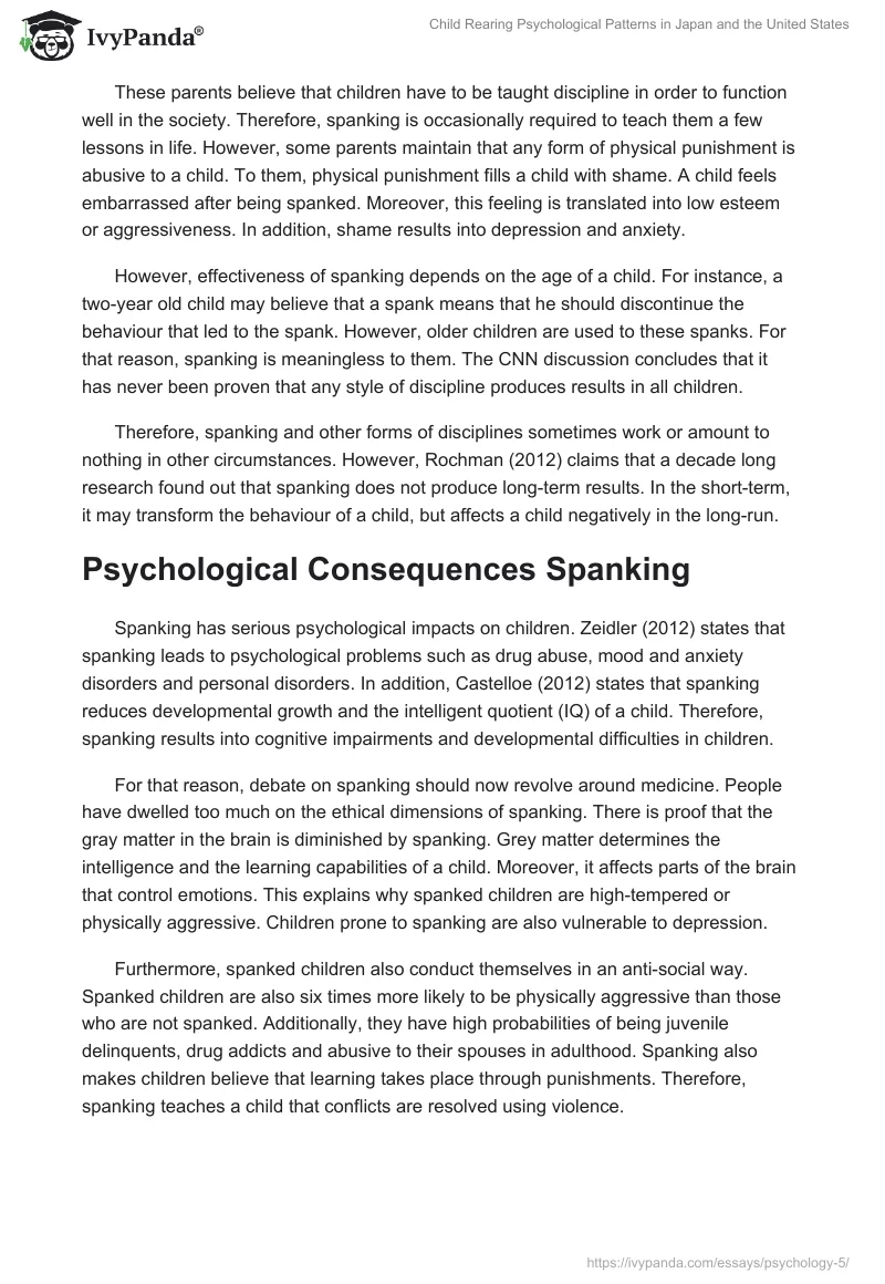 Child Rearing Psychological Patterns in Japan and the United States. Page 3