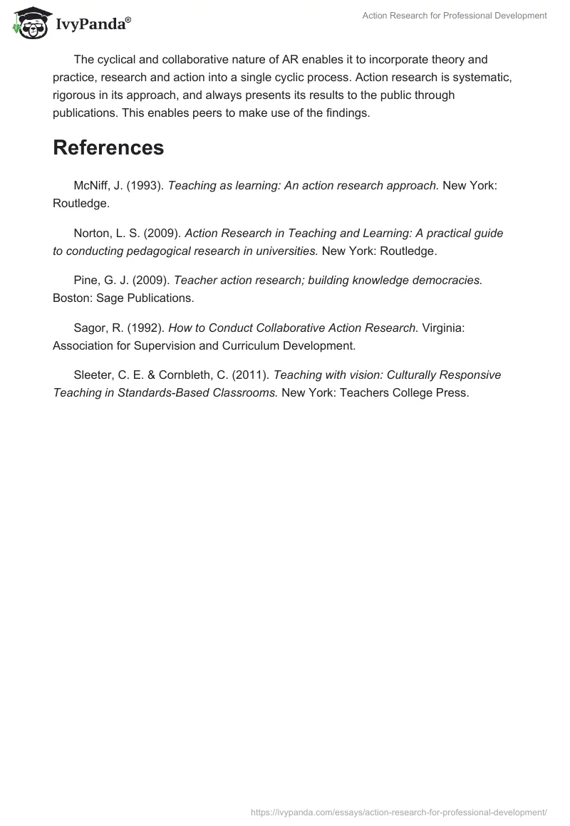 Action Research for Professional Development. Page 5
