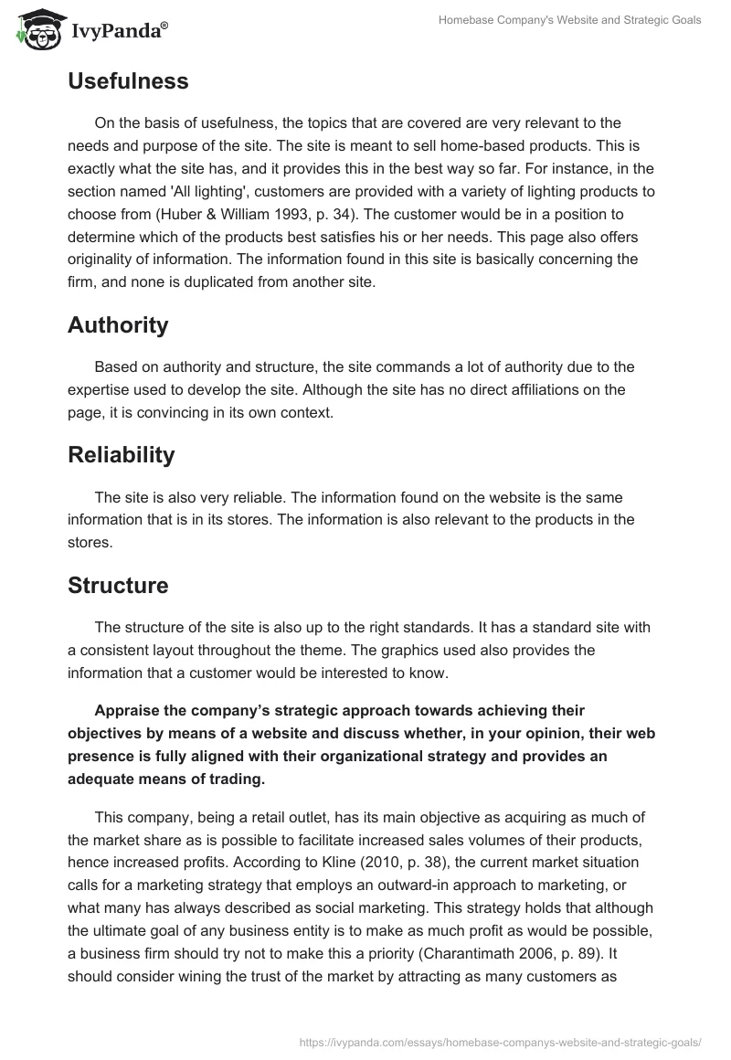 Homebase Company's Website and Strategic Goals. Page 2