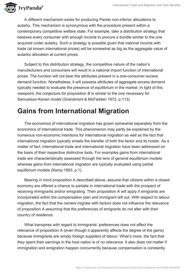 International Trade and Migration and Their Benefits. Page 5