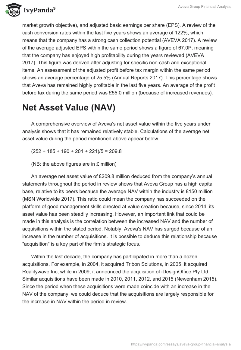 Aveva Group Financial Analysis. Page 4