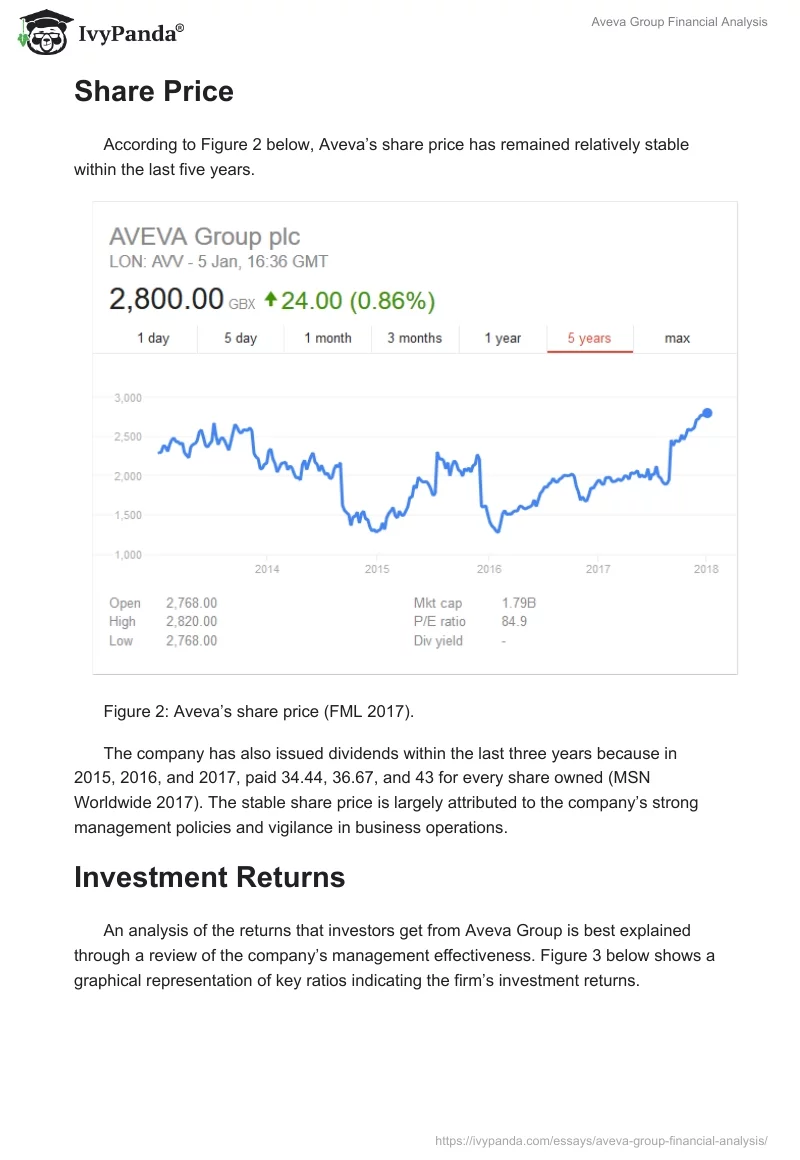 Aveva Group Financial Analysis. Page 5