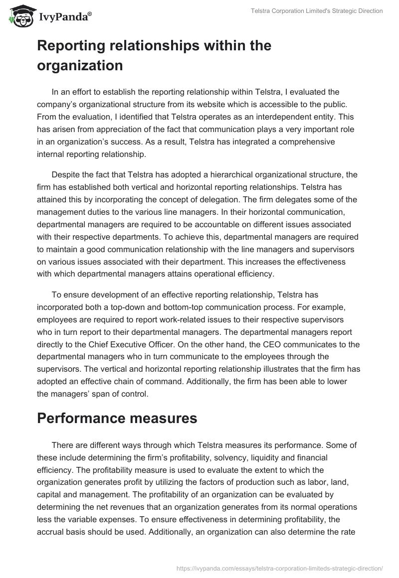 Telstra Corporation Limited's Strategic Direction. Page 5