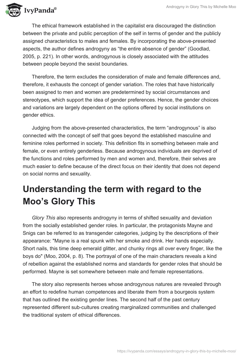 Androgyny in "Glory This" by Michelle Moo. Page 2