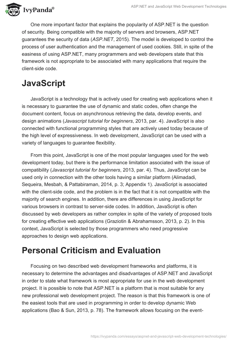 ASP.NET and JavaScript Web Development Technologies. Page 2