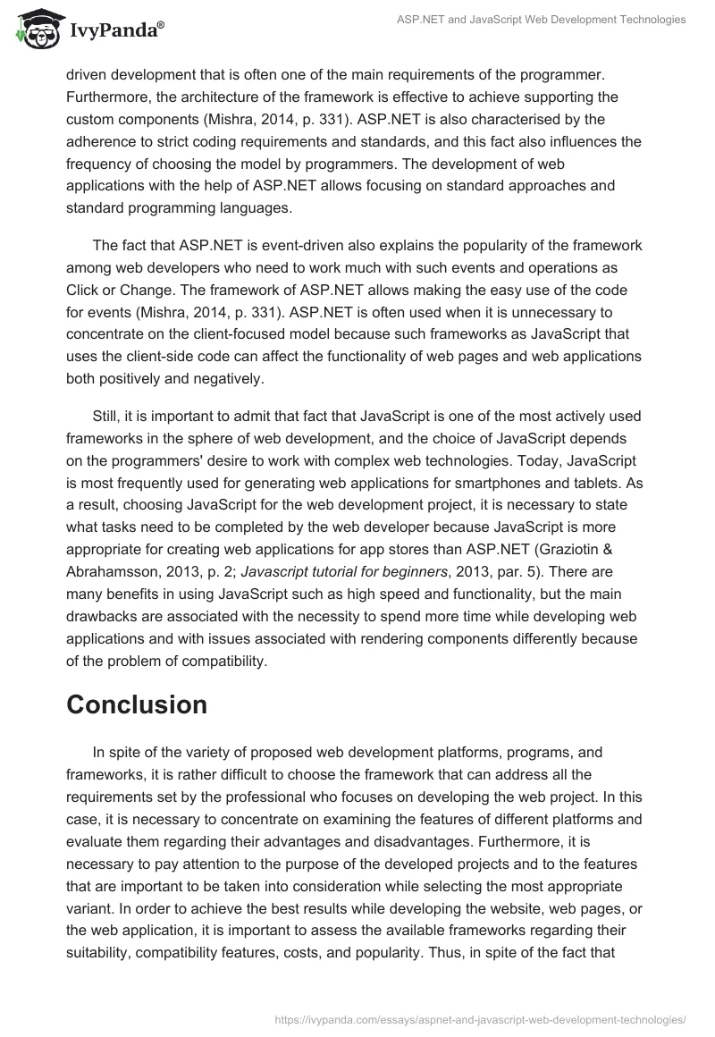 ASP.NET and JavaScript Web Development Technologies. Page 3
