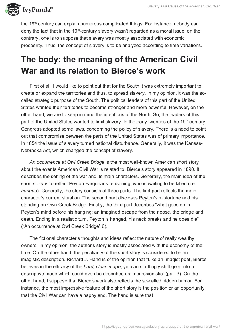 Slavery as a Cause of the American Civil War. Page 2