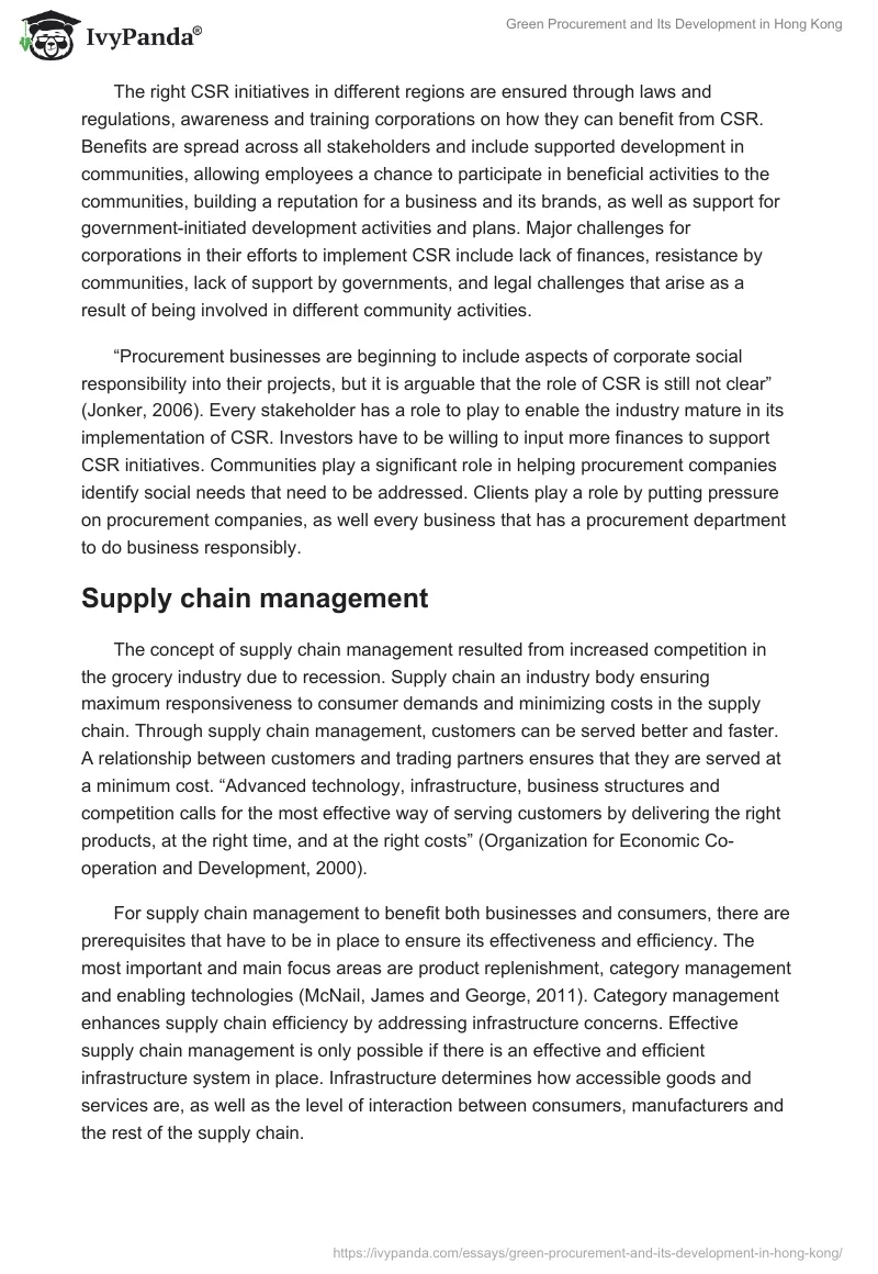Green Procurement and Its Development in Hong Kong. Page 5