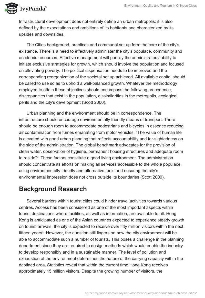 Environment Quality and Tourism in Chinese Cities. Page 2