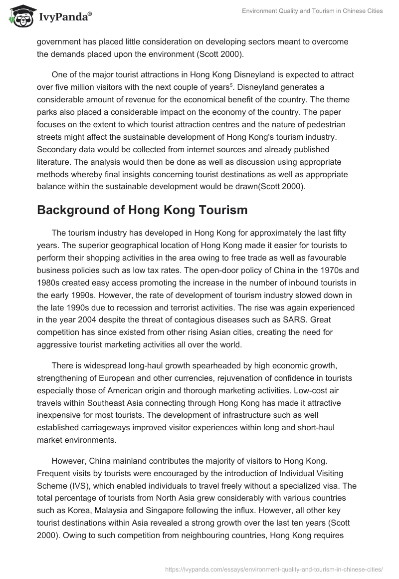 Environment Quality and Tourism in Chinese Cities. Page 3