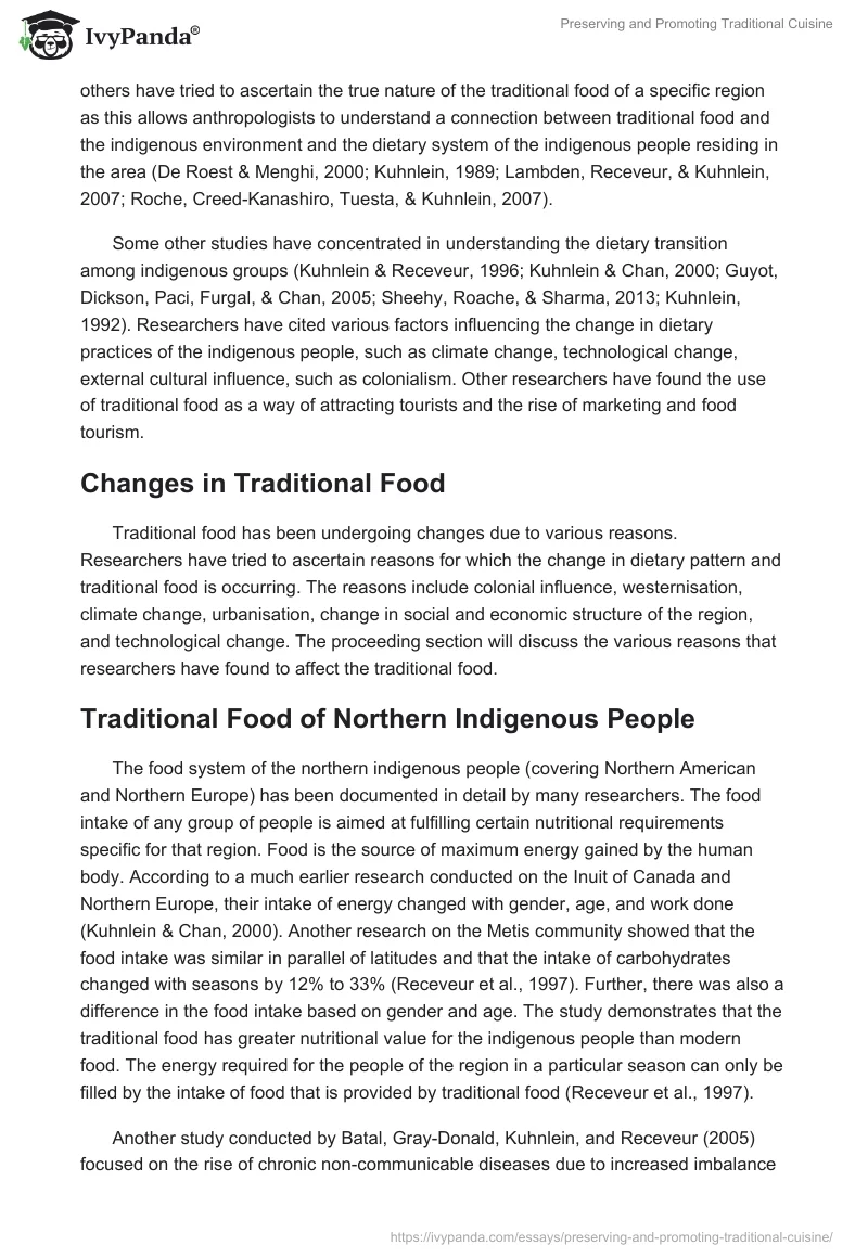Preserving and Promoting Traditional Cuisine. Page 5