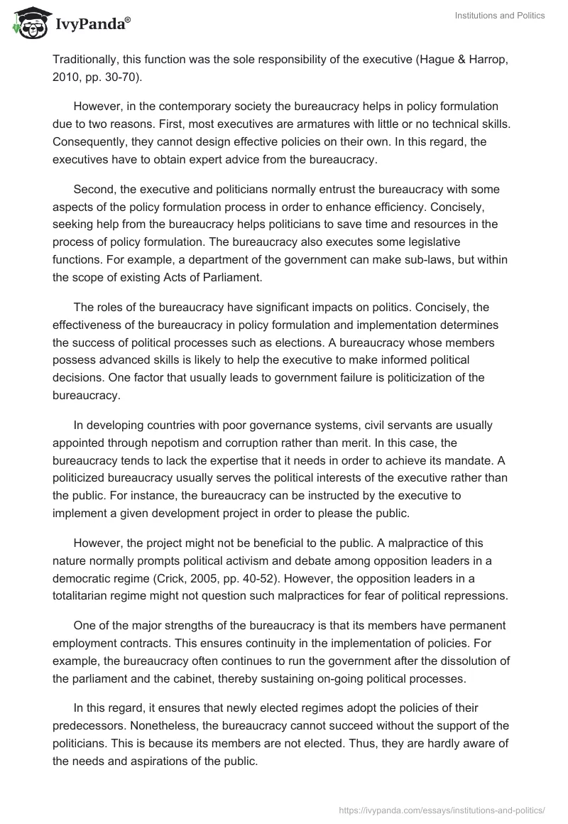 Institutions and Politics. Page 5