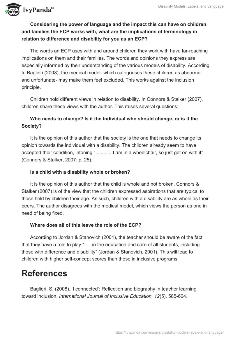 Disability Models, Labels, and Language. Page 2