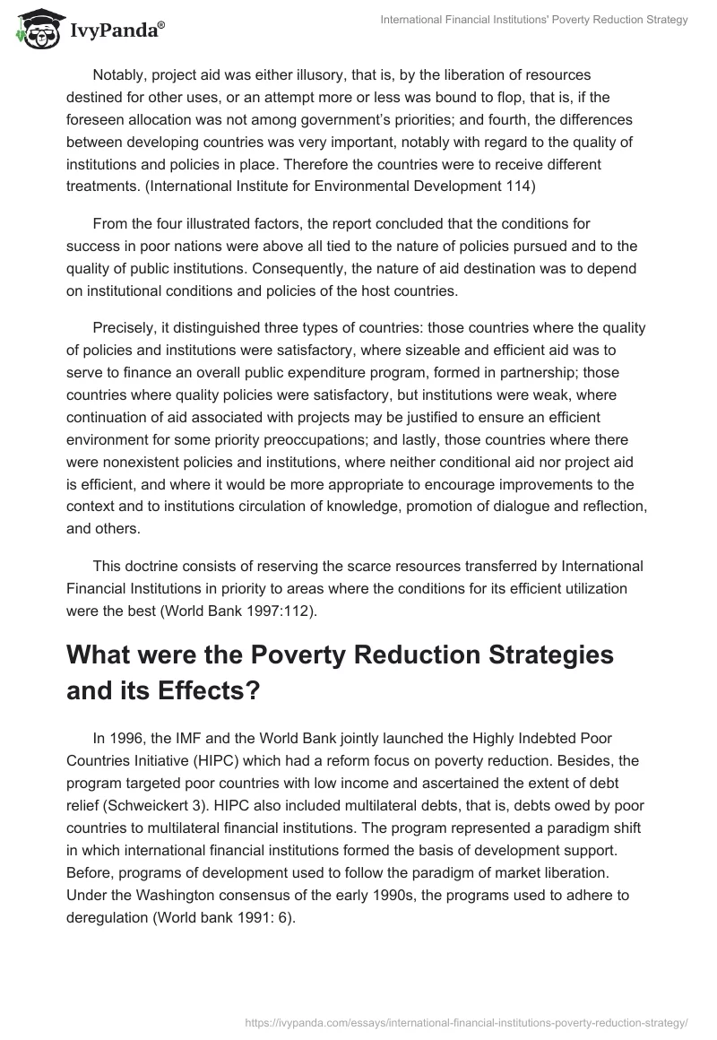 International Financial Institutions' Poverty Reduction Strategy. Page 2