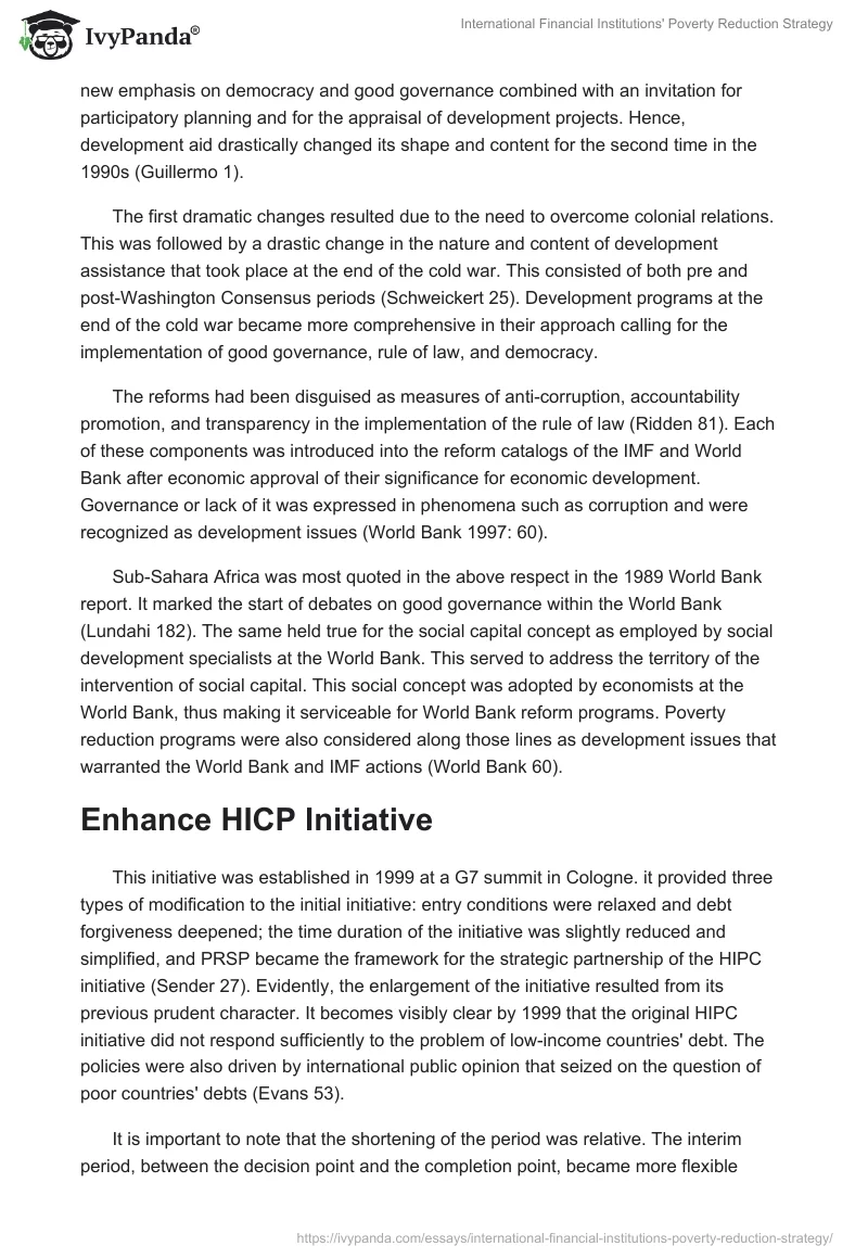 International Financial Institutions' Poverty Reduction Strategy. Page 4