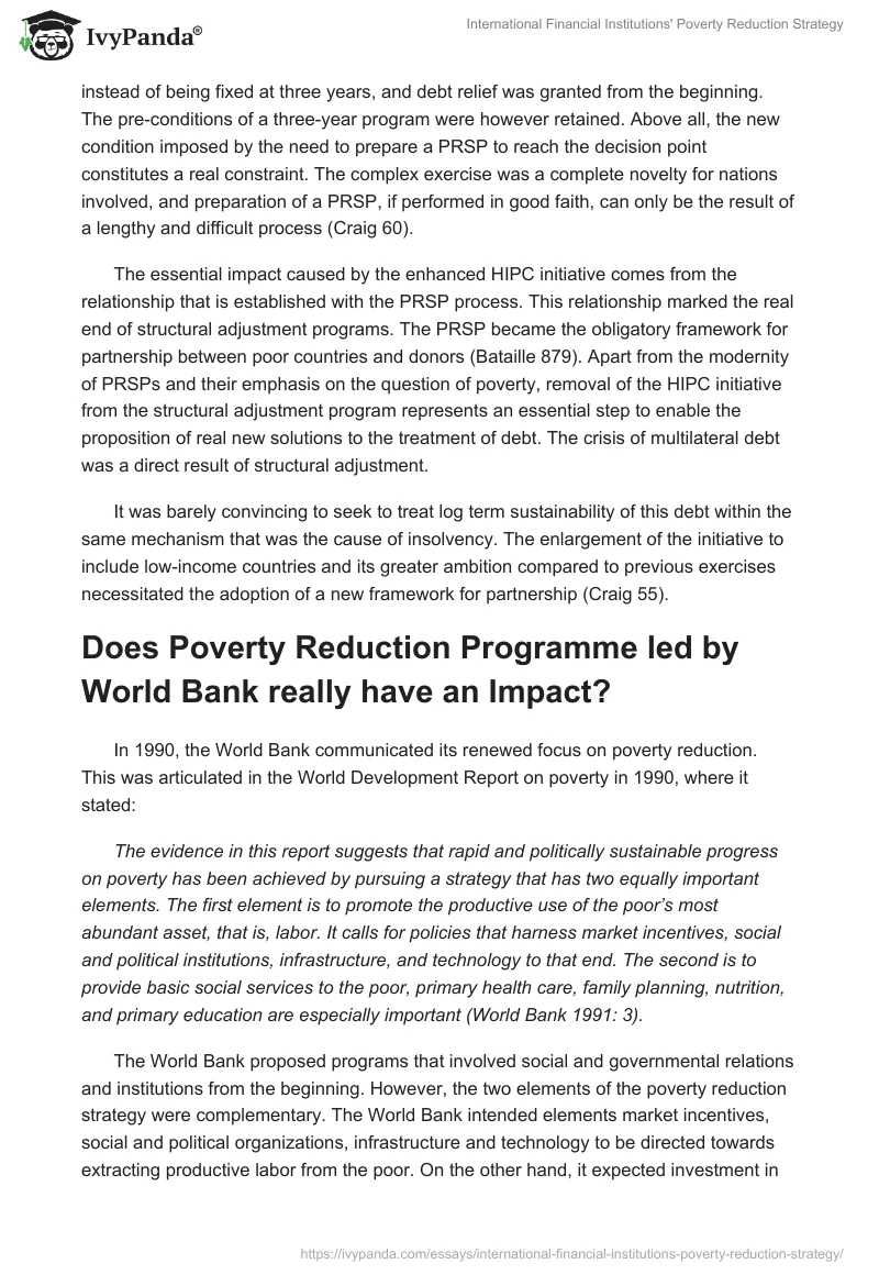 International Financial Institutions' Poverty Reduction Strategy. Page 5