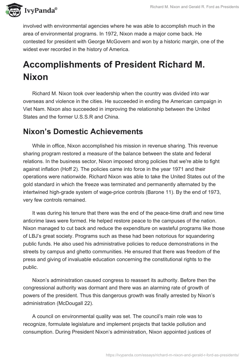 Richard M. Nixon and Gerald R. Ford as Presidents. Page 3