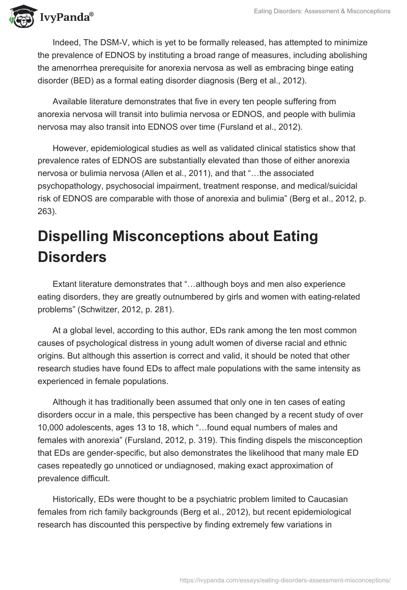 Eating Disorders: Assessment & Misconceptions. Page 3