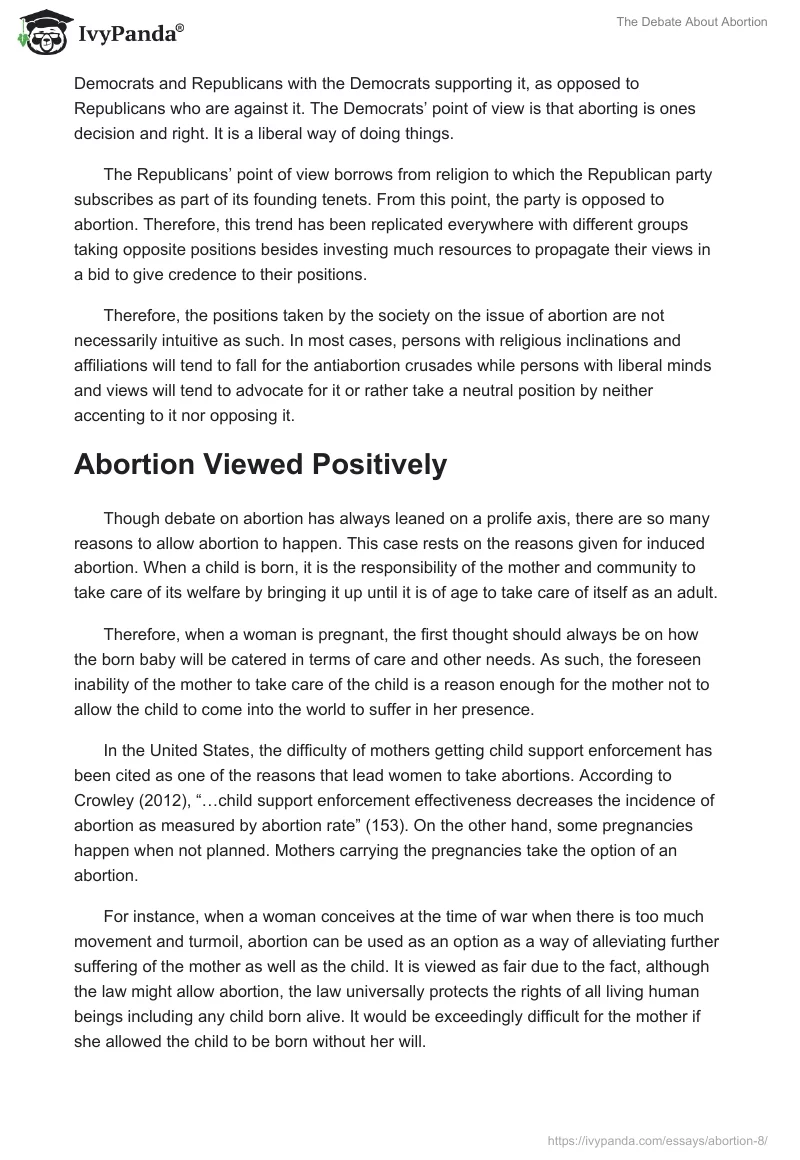 The Debate About Abortion. Page 3