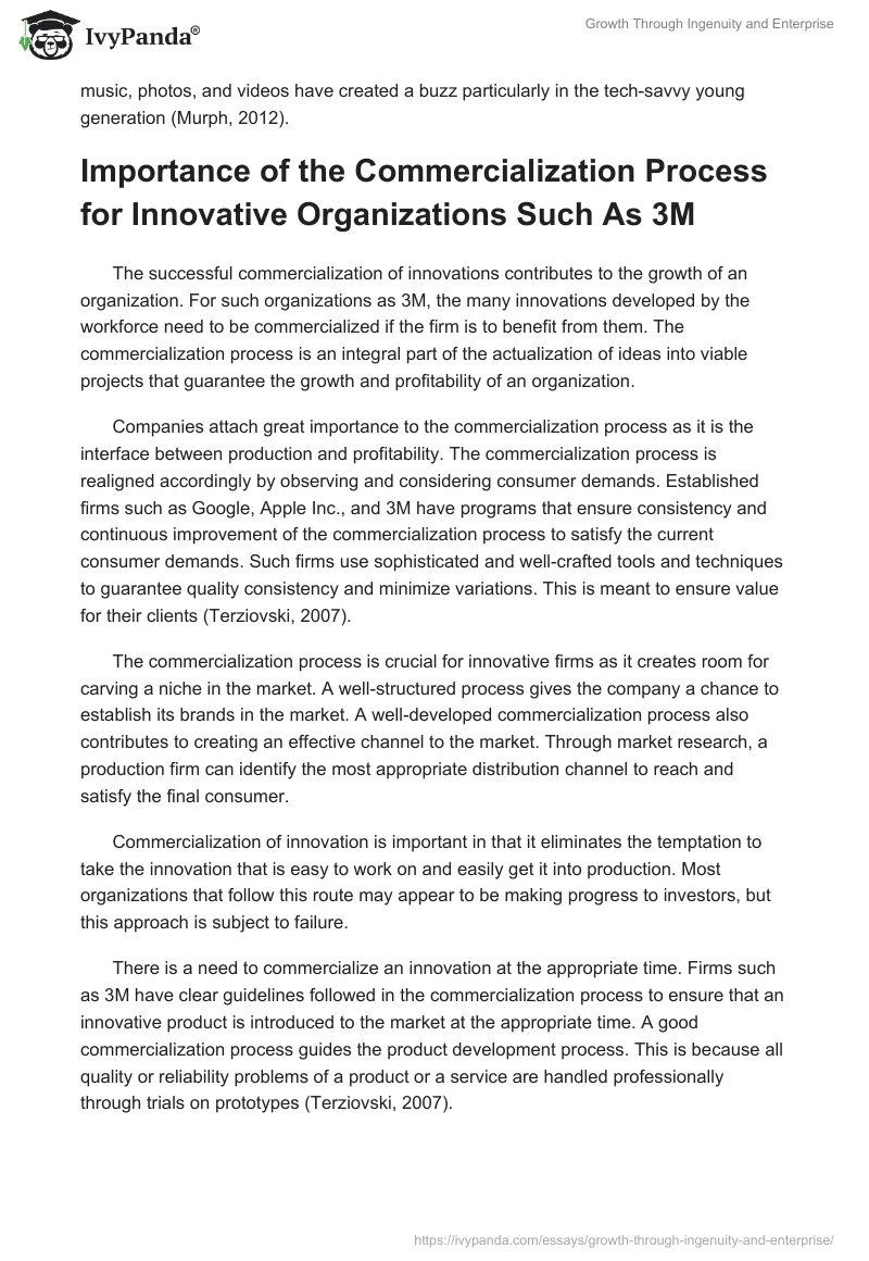 Growth Through Ingenuity and Enterprise. Page 3