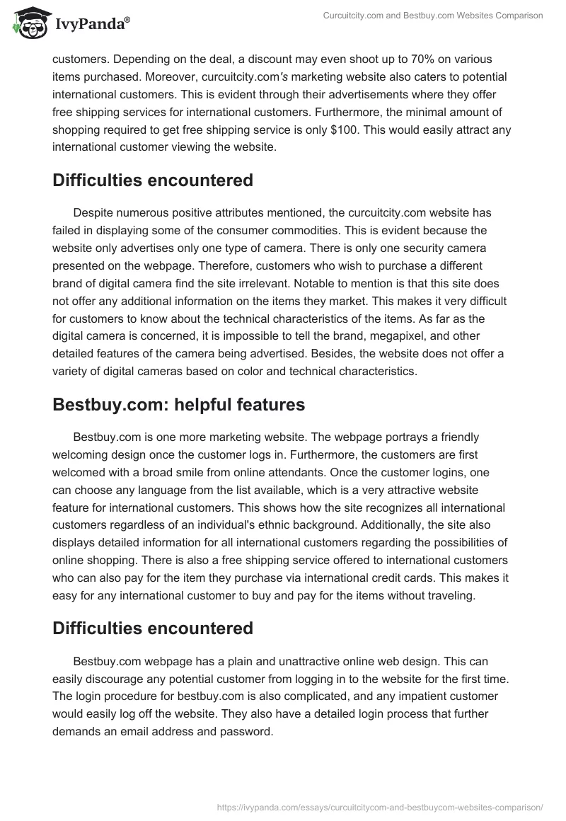 Curcuitcity.com and Bestbuy.com Websites Comparison. Page 2