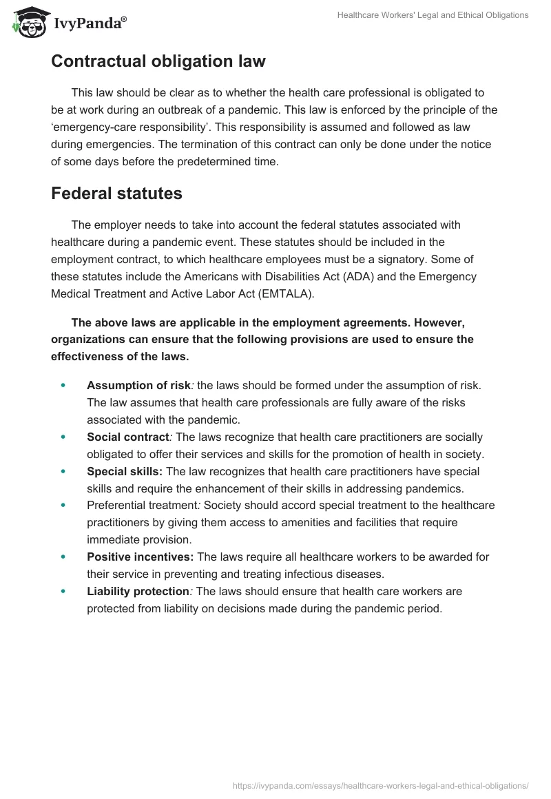 Healthcare Workers' Legal and Ethical Obligations. Page 2