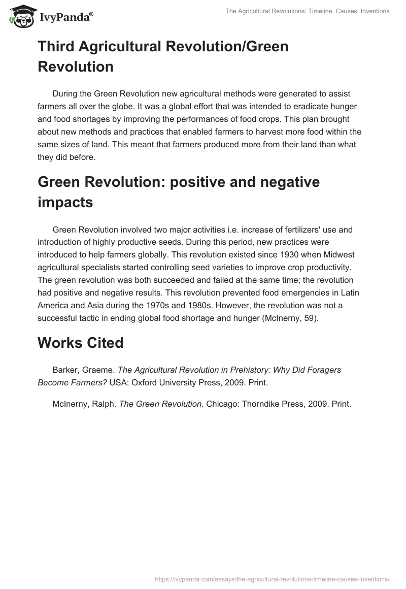 The Agricultural Revolutions: Timeline, Causes, Inventions. Page 2
