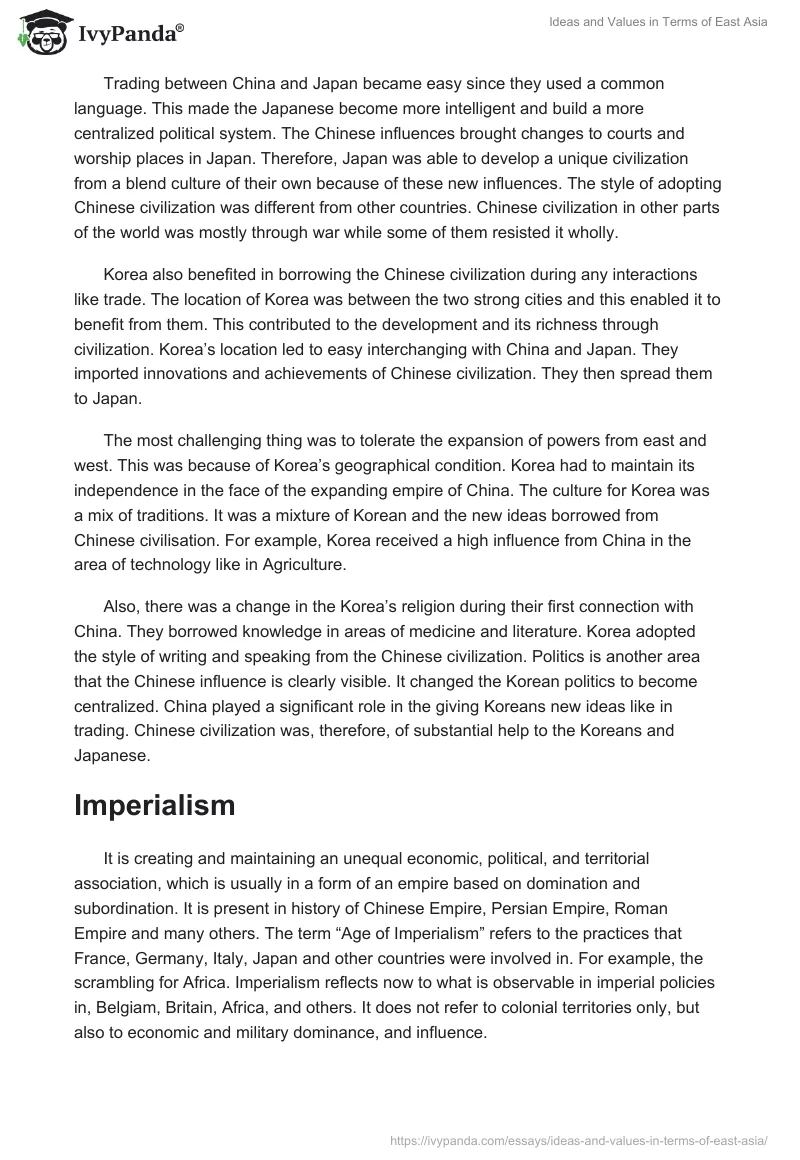 Ideas and Values in Terms of East Asia. Page 2