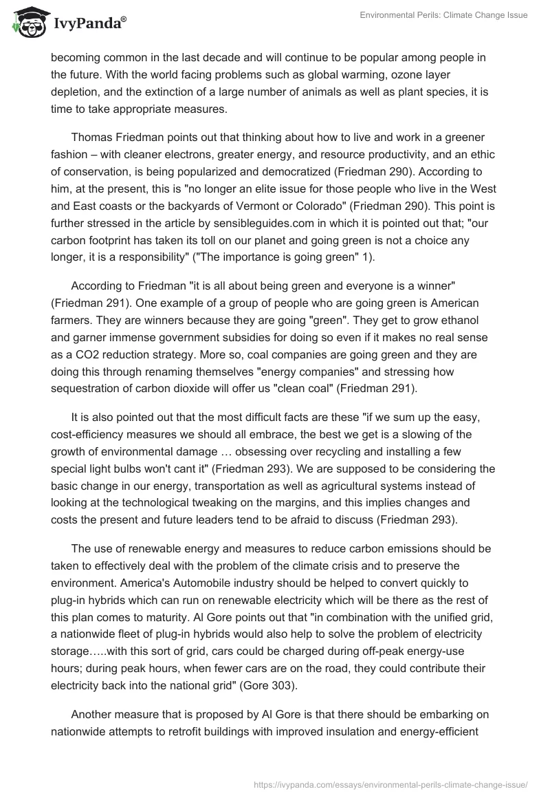 Environmental Perils: Climate Change Issue. Page 2