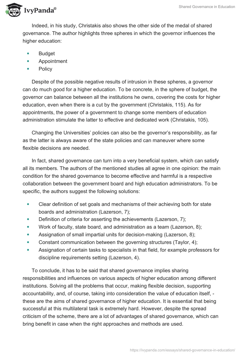 Shared Governance in Education. Page 3