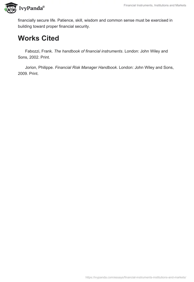 Financial Instruments, Institutions and Markets. Page 5