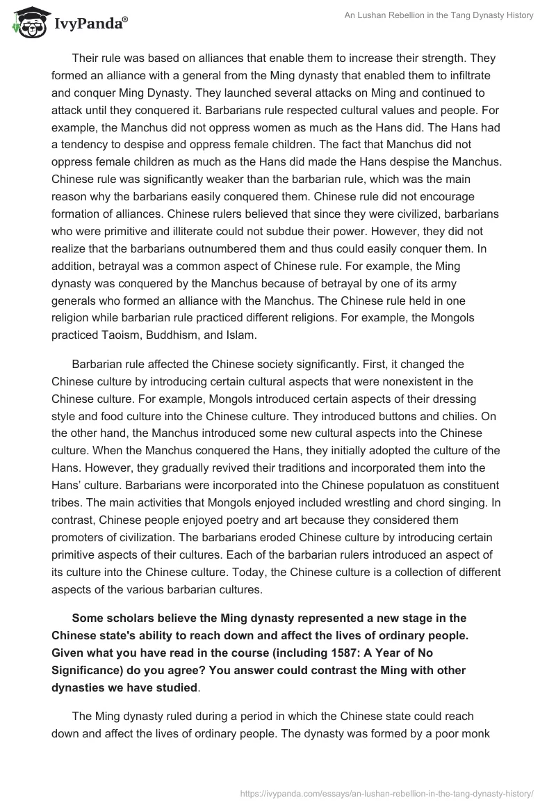 An Lushan Rebellion in the Tang Dynasty History. Page 3
