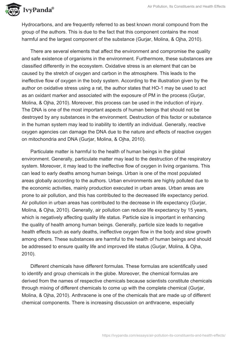 Air Pollution, Its Constituents and Health Effects. Page 5