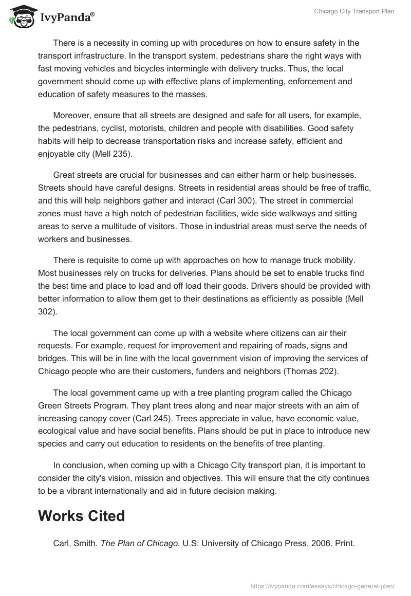 Chicago City Transport Plan. Page 3