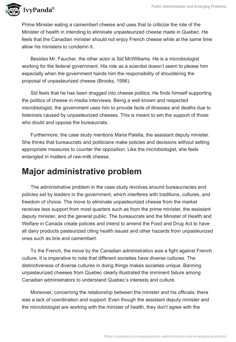 Public Administration and Emerging Problems. Page 2